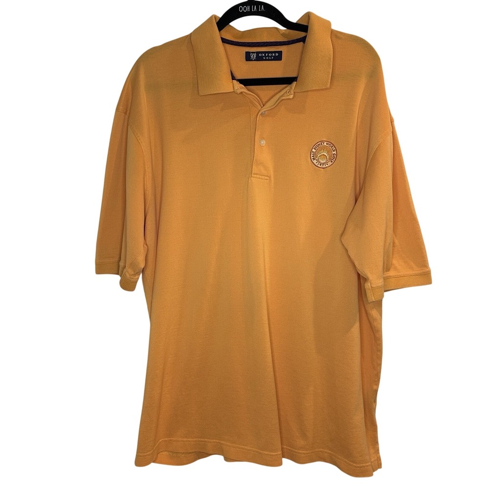 Oxford Golf Walt Disney World‎ Golf Polo Mens XXL Mercerized Cotton Disney 1971